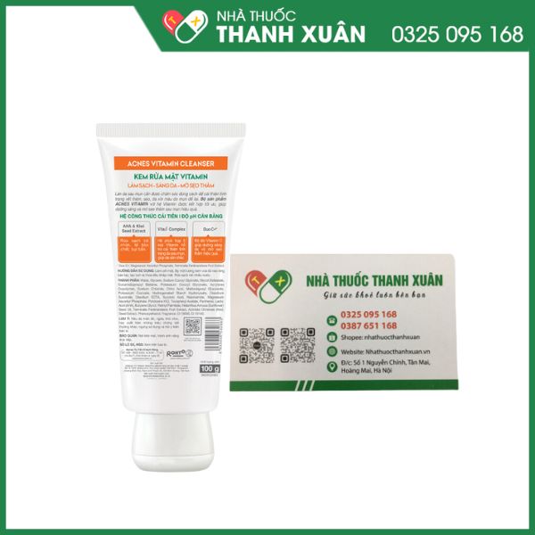 Acnes Vitamin Cleanser sữa rửa mặt cho da khô